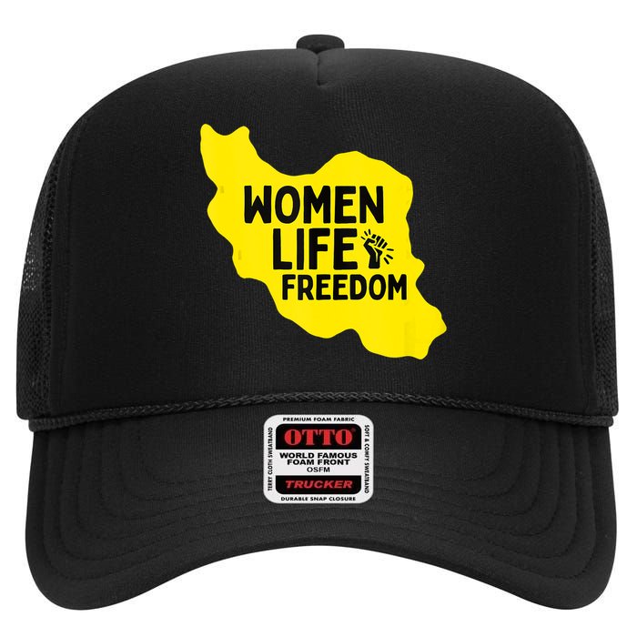 Zan Zindgi Azadi Women Life Freedom High Crown Mesh Back Trucker Hat