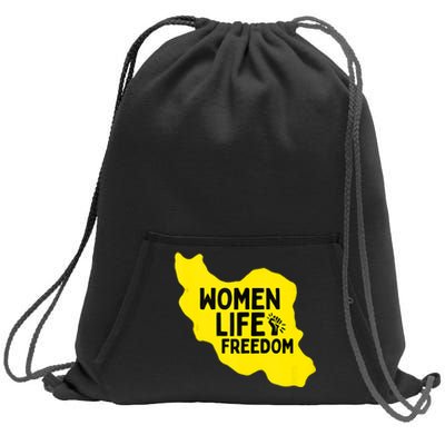 Zan Zindgi Azadi Women Life Freedom Sweatshirt Cinch Pack Bag