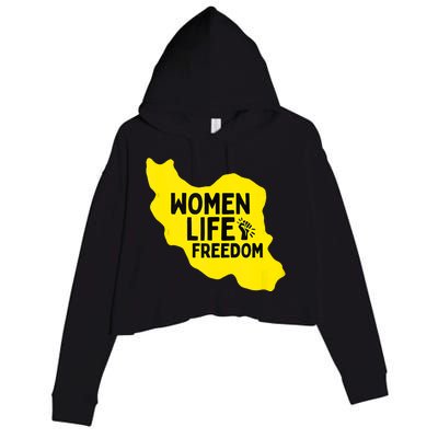 Zan Zindgi Azadi Women Life Freedom Crop Fleece Hoodie