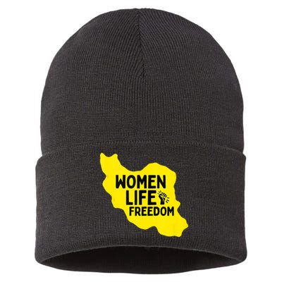 Zan Zindgi Azadi Women Life Freedom Sustainable Knit Beanie