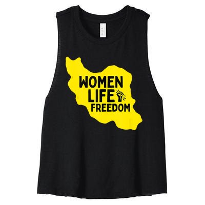 Zan Zindgi Azadi Women Life Freedom Women's Racerback Cropped Tank