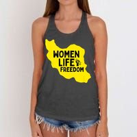 Zan Zindgi Azadi Women Life Freedom Women's Knotted Racerback Tank