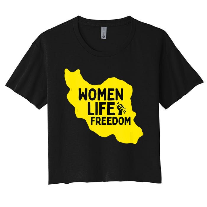 Zan Zindgi Azadi Women Life Freedom Women's Crop Top Tee