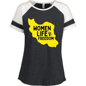 Zan Zindgi Azadi Women Life Freedom Enza Ladies Jersey Colorblock Tee