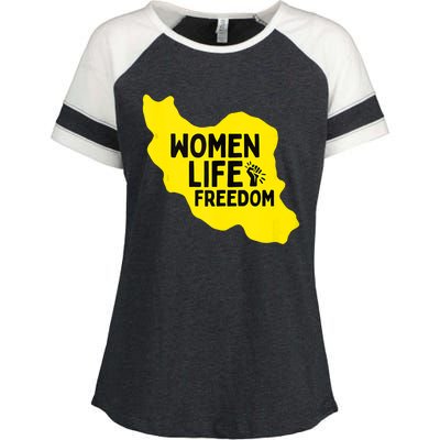 Zan Zindgi Azadi Women Life Freedom Enza Ladies Jersey Colorblock Tee