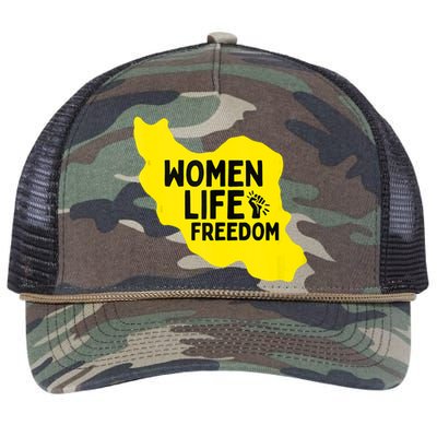 Zan Zindgi Azadi Women Life Freedom Retro Rope Trucker Hat Cap