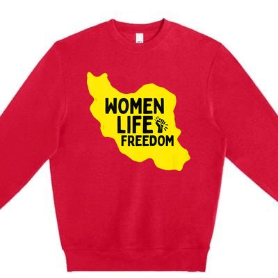 Zan Zindgi Azadi Women Life Freedom Premium Crewneck Sweatshirt