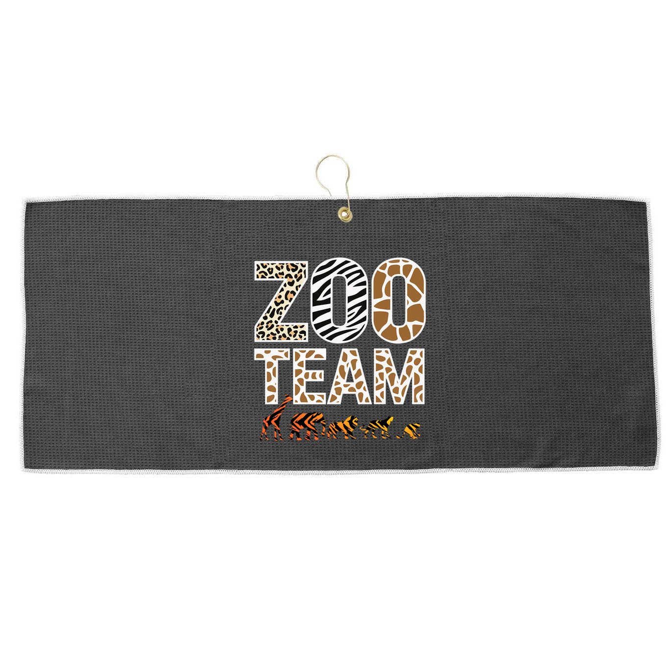 Zookeeper Zoo Animals Wildlife Large Microfiber Waffle Golf Towel