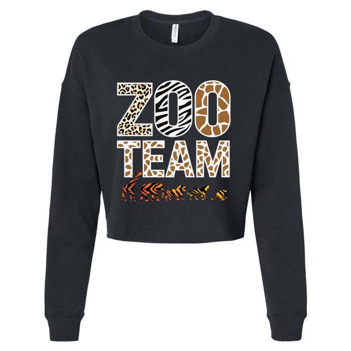 Zookeeper Zoo Animals Wildlife Cropped Pullover Crew