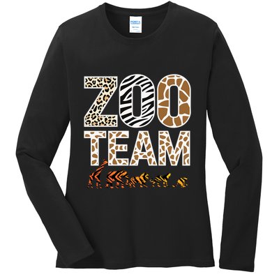 Zookeeper Zoo Animals Wildlife Ladies Long Sleeve Shirt