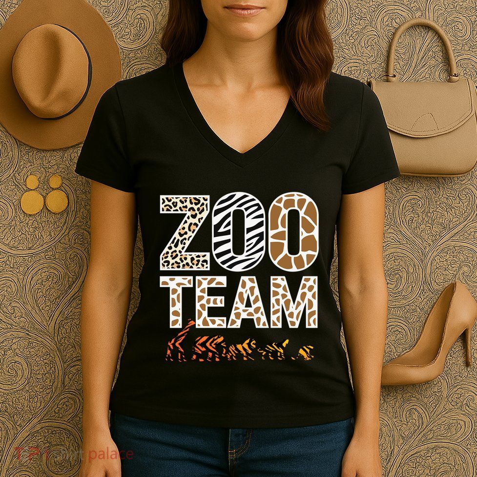 Zookeeper Zoo Animals Wildlife Women's V-Neck T-Shirt