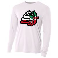 Zan Zendegi Azadi, With Flag Colors, Women, Life, Freedom Cooling Performance Long Sleeve Crew