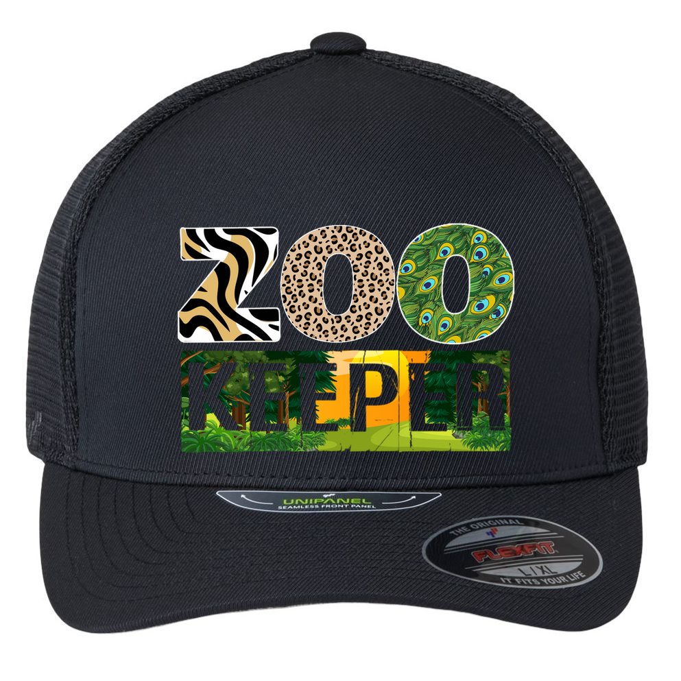 Zookeeper Zoo Animals Zoo Keeper Zoos Flexfit Unipanel Trucker Cap
