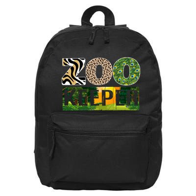 Zookeeper Zoo Animals Zoo Keeper Zoos 16 in Basic Backpack