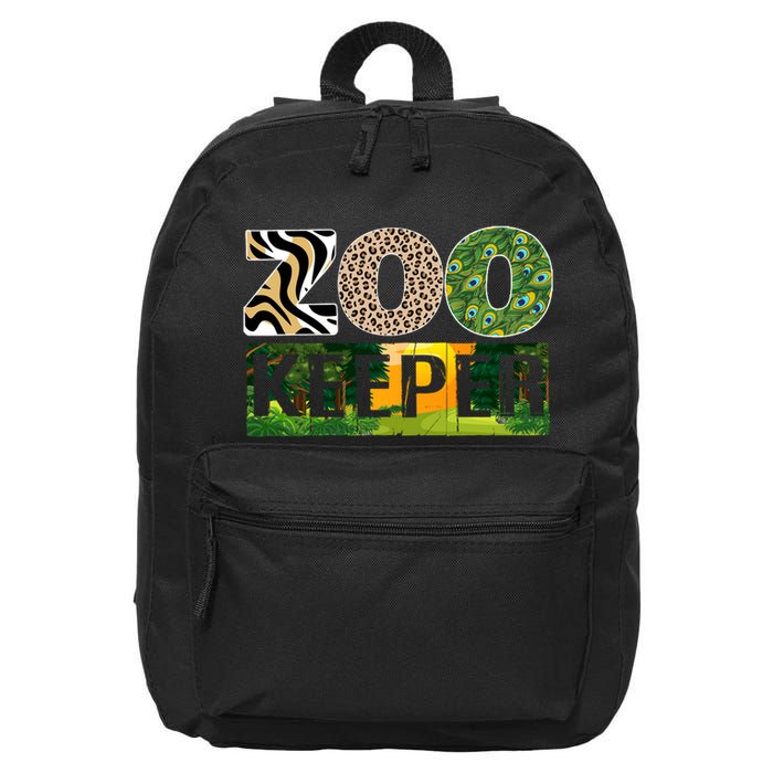 Zookeeper Zoo Animals Zoo Keeper Zoos 16 in Basic Backpack