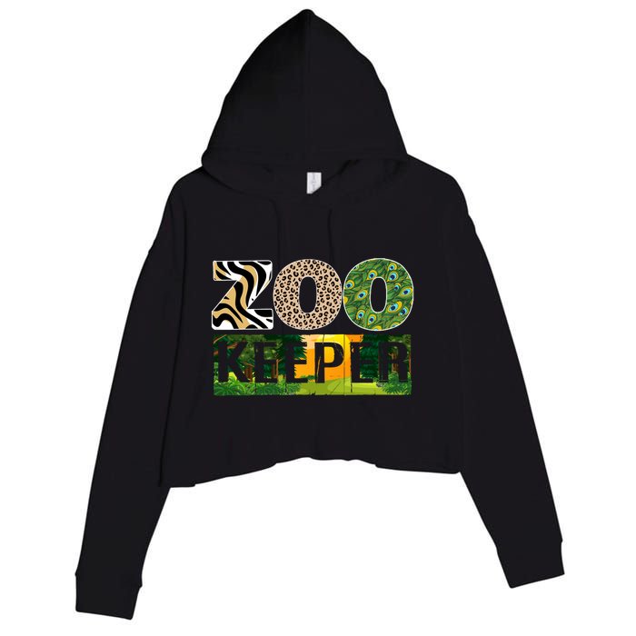 Zookeeper Zoo Animals Zoo Keeper Zoos Crop Fleece Hoodie