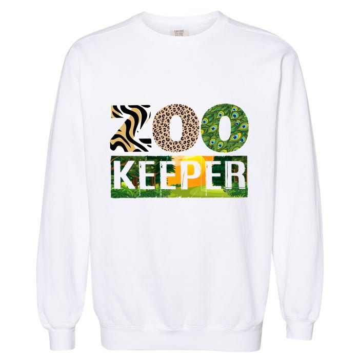 Zookeeper Zoo Animals Zoo Keeper Zoos Garment-Dyed Sweatshirt
