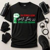 Zan Zendegi Azadi Persian Woman Life Freedom Cooling Performance Crew T-Shirt