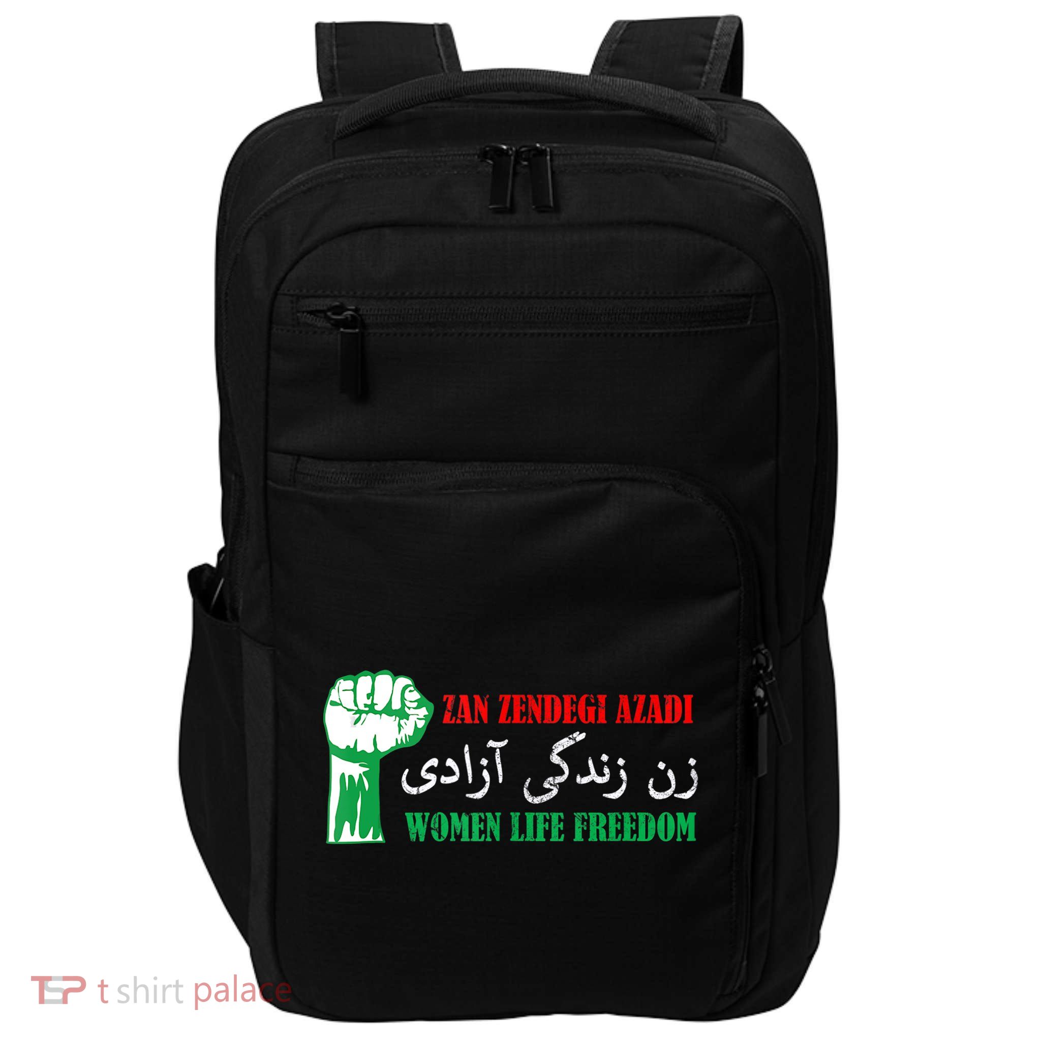 Zan Zendegi Azadi Persian Woman Life Freedom Impact Tech Backpack