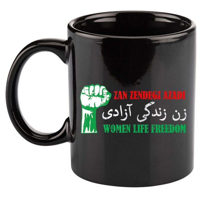 Zan Zendegi Azadi Persian Woman Life Freedom 11oz C Handle Ceramic Mug