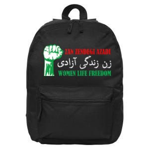 Zan Zendegi Azadi Persian Woman Life Freedom 16 in Basic Backpack