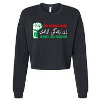 Zan Zendegi Azadi Persian Woman Life Freedom Cropped Pullover Crew