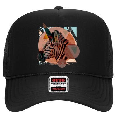 Zebracorn High Crown Mesh Back Trucker Hat