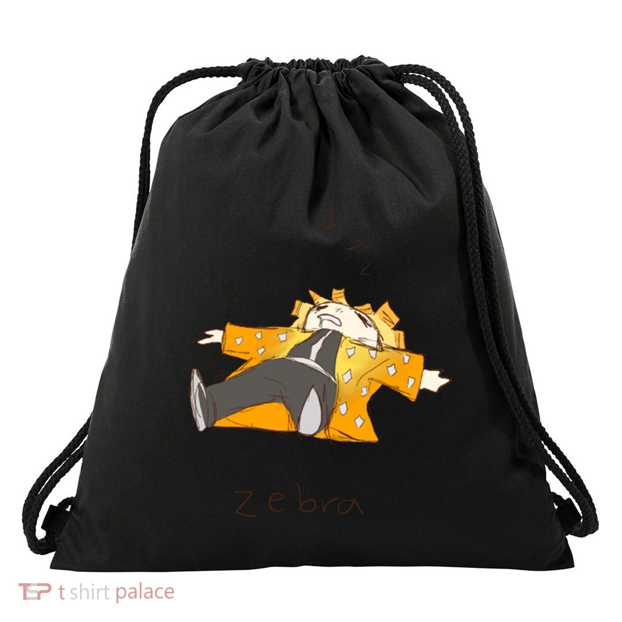 Zebra Drawstring Bag