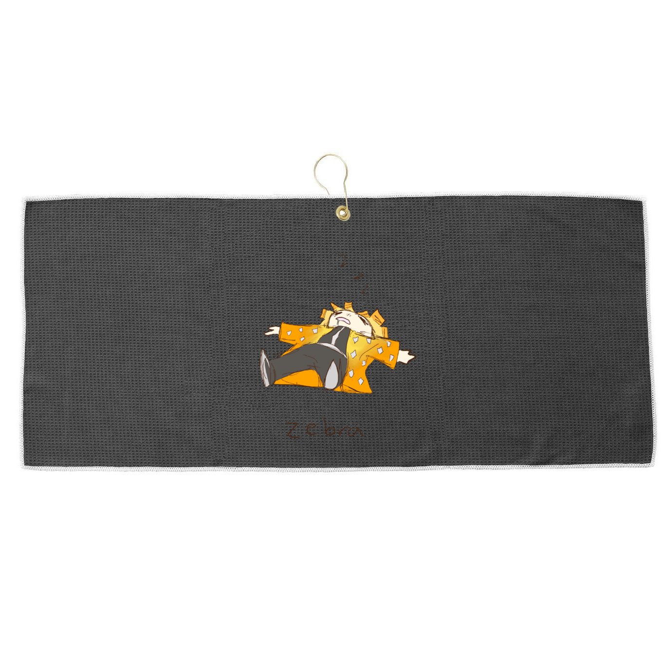 Zebra Large Microfiber Waffle Golf Towel