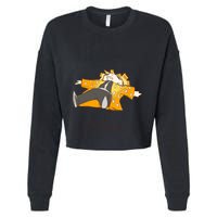 Zebra Cropped Pullover Crew