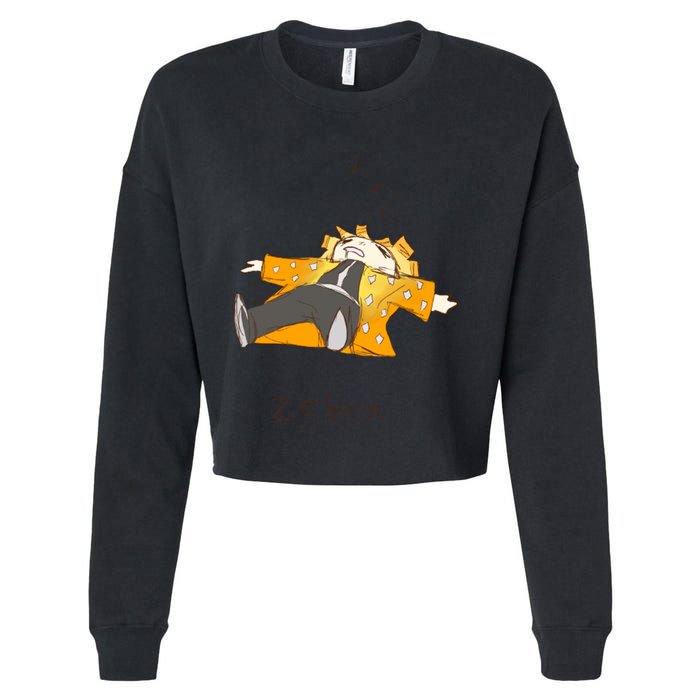 Zebra Cropped Pullover Crew