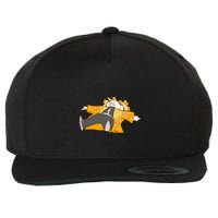 Zebra Wool Snapback Cap