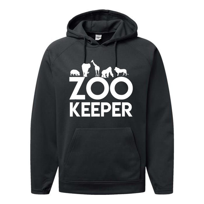 Zookeeper - Zookeeper Gift For Animal Lover Zookeeper Outfit Performance Fleece Hoodie