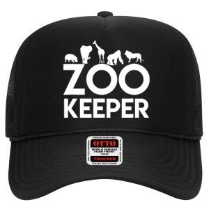 Zookeeper - Zookeeper Gift For Animal Lover Zookeeper Outfit High Crown Mesh Back Trucker Hat