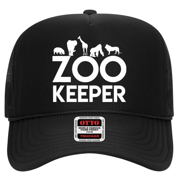 Zookeeper - Zookeeper Gift For Animal Lover Zookeeper Outfit High Crown Mesh Back Trucker Hat