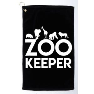 Zookeeper - Zookeeper Gift For Animal Lover Zookeeper Outfit Platinum Collection Golf Towel