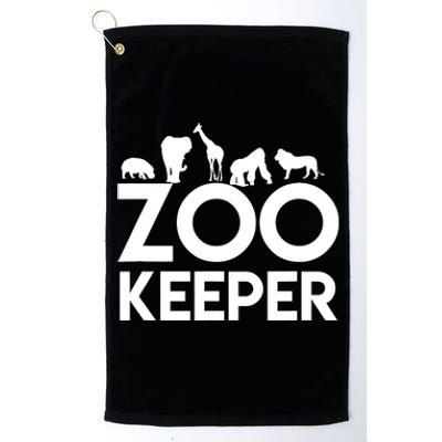 Zookeeper - Zookeeper Gift For Animal Lover Zookeeper Outfit Platinum Collection Golf Towel