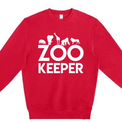 Zookeeper - Zookeeper Gift For Animal Lover Zookeeper Outfit Premium Crewneck Sweatshirt