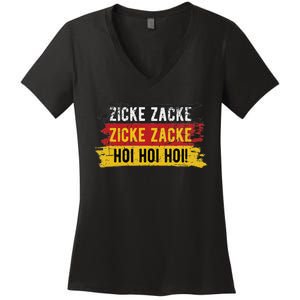 Zicke Zacke Hoi Hoi German Drinking Song Prost Cheers Women's V-Neck T-Shirt