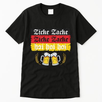 Zicke Zacke Hoi Oktoberfest German Flag Party Tall T-Shirt
