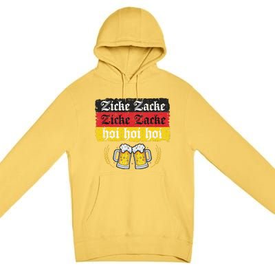 Zicke Zacke Hoi Oktoberfest German Flag Party Funny Gift Premium Pullover Hoodie