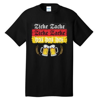 Zicke Zacke Hoi Oktoberfest German Flag Party Funny Gift Tall T-Shirt