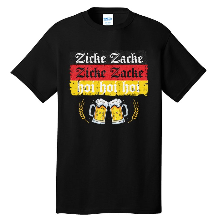 Zicke Zacke Hoi Oktoberfest German Flag Party Funny Gift Tall T-Shirt