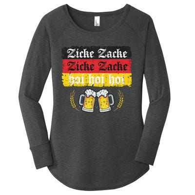 Zicke Zacke Hoi Oktoberfest German Flag Party Funny Gift Women's Perfect Tri Tunic Long Sleeve Shirt