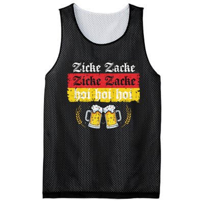 Zicke Zacke Hoi Oktoberfest German Flag Party Funny Gift Mesh Reversible Basketball Jersey Tank