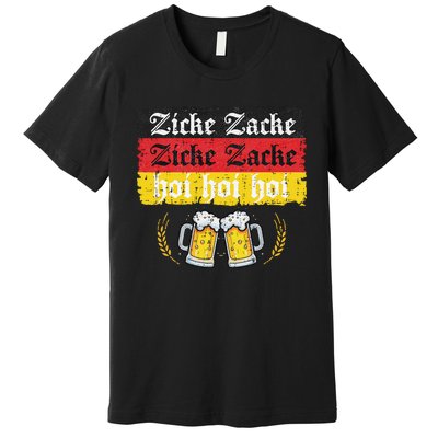 Zicke Zacke Hoi Oktoberfest German Flag Party Funny Gift Premium T-Shirt