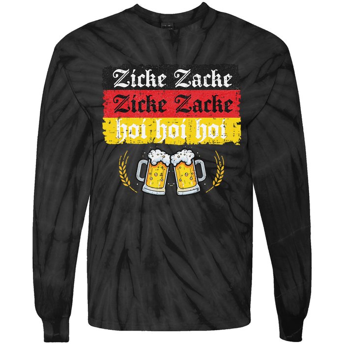 Zicke Zacke Hoi Oktoberfest German Flag Party Funny Gift Tie-Dye Long Sleeve Shirt