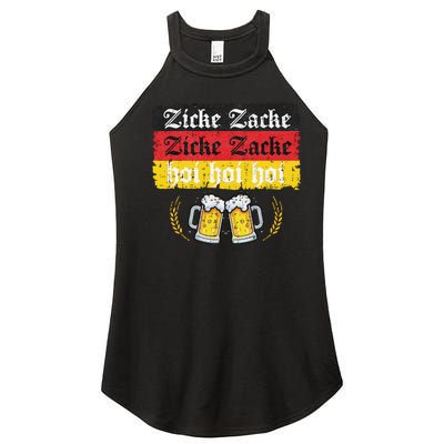 Zicke Zacke Hoi Oktoberfest German Flag Party Funny Gift Women’s Perfect Tri Rocker Tank