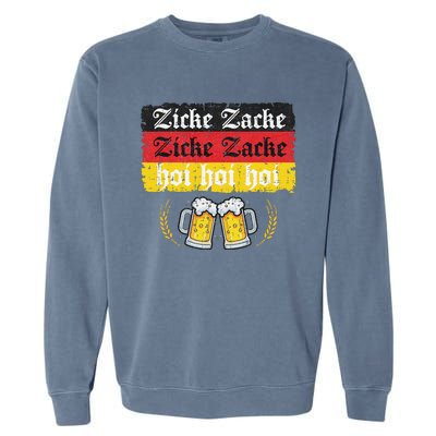 Zicke Zacke Hoi Oktoberfest German Flag Party Funny Gift Garment-Dyed Sweatshirt