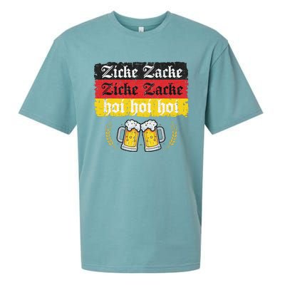 Zicke Zacke Hoi Oktoberfest German Flag Party Funny Gift Sueded Cloud Jersey T-Shirt